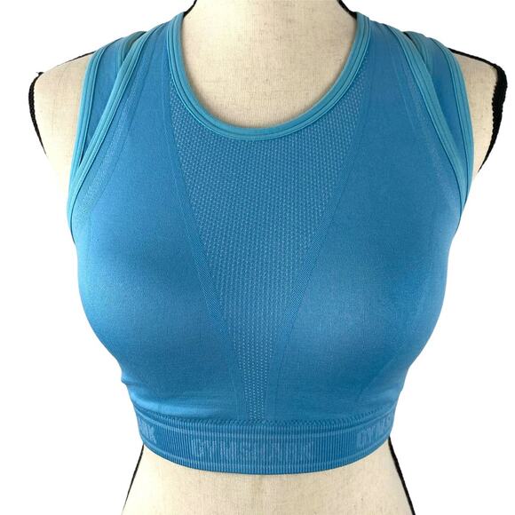 Gymshark Apex Seamless Sports Bra Light Blue Breathable Womens Sz Small Padded - Picture 5 of 14